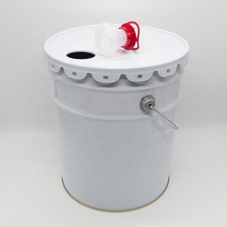 Custom logo Oil Steel White Bucket Package 20 Liter Metal Drum Round 5 Gallon Bucket