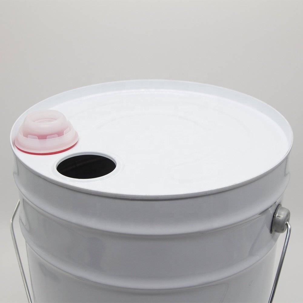 Custom logo Oil Steel White Bucket Package 20 Liter Metal Drum Round 5 Gallon Bucket