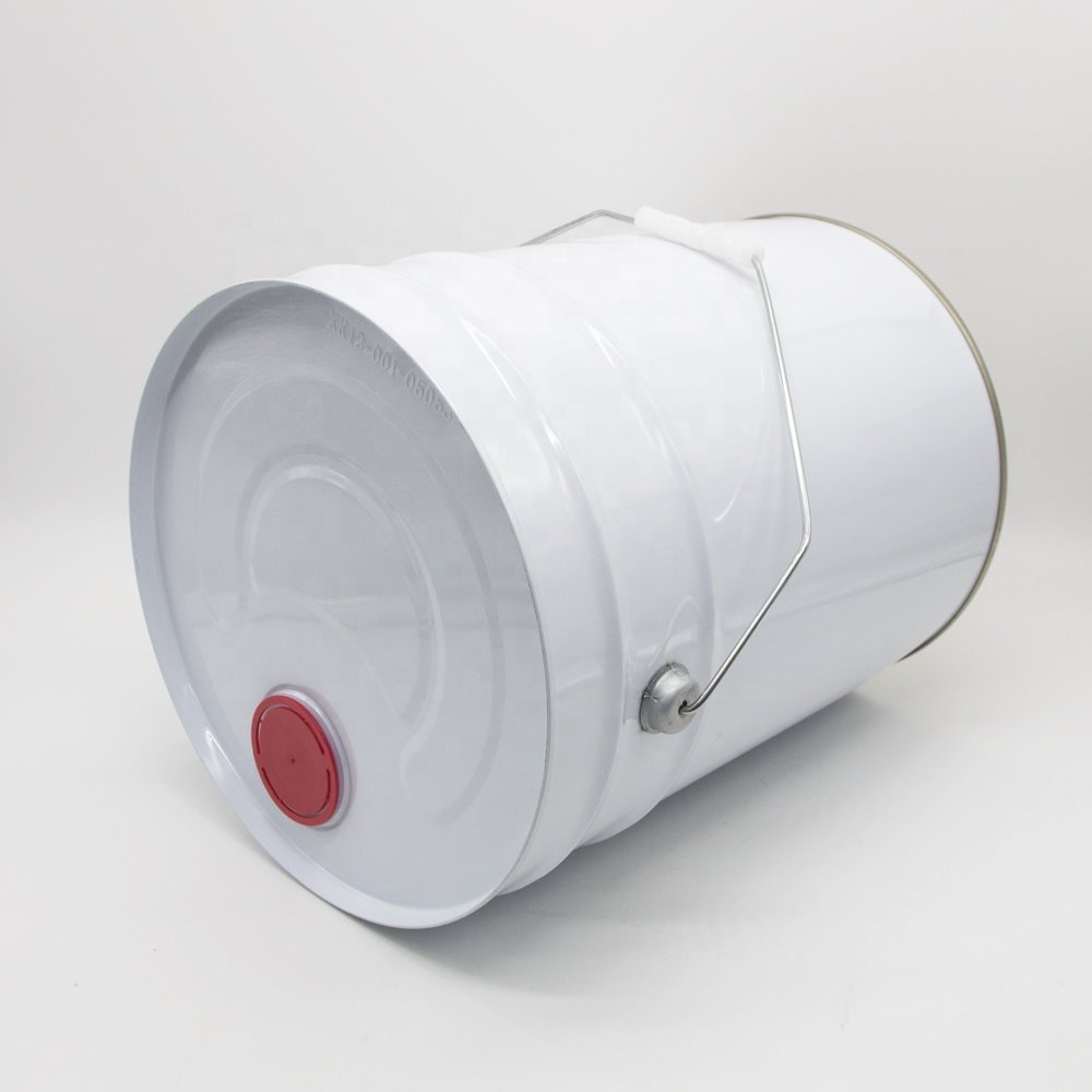 Custom logo Oil Steel White Bucket Package 20 Liter Metal Drum Round 5 Gallon Bucket