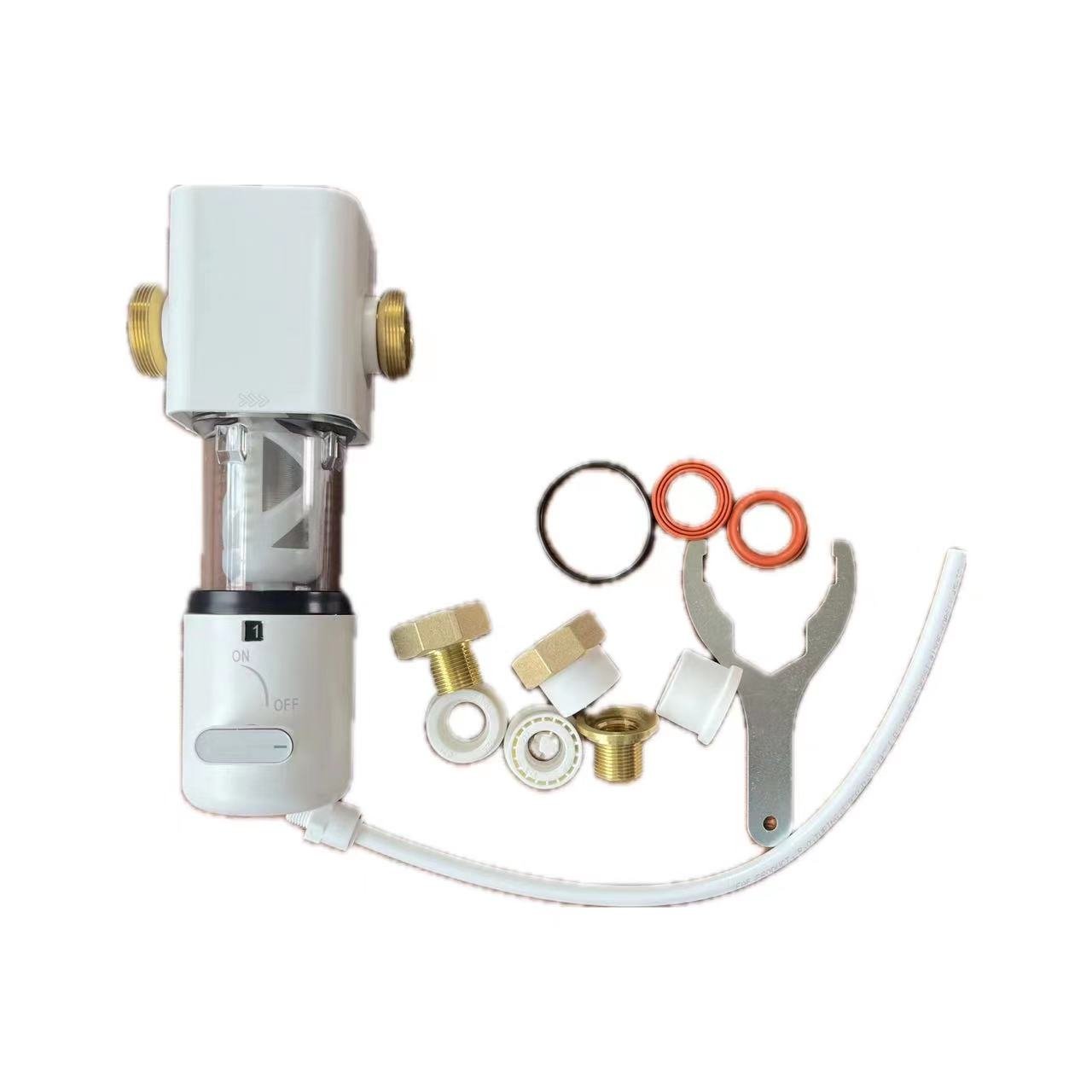 Brass+Plastic Water Prefilter With Accessories and Tool 1/2"-3/4" 15mm-20mm Antifreeze Self-Cleaning With Records