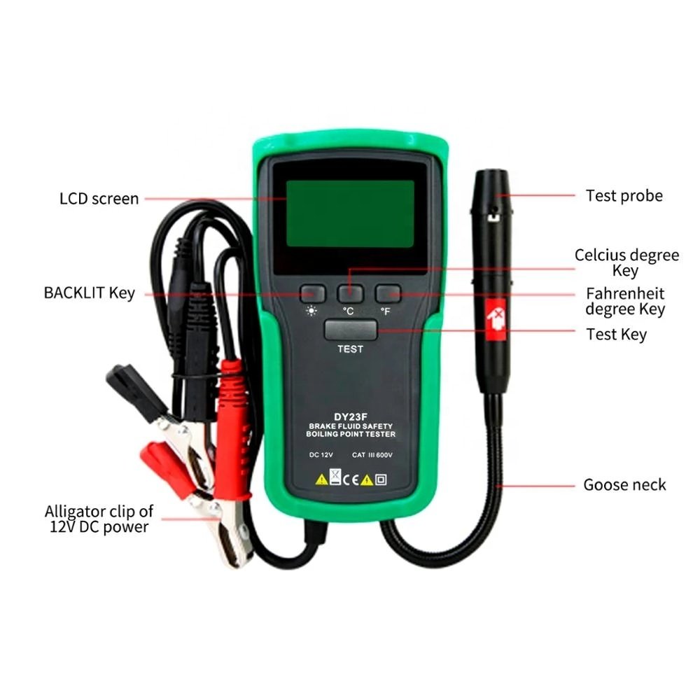 DUOYI DY23F 12V Auto Brake Fluid Tester Digital Car Brake Oil Tool DOT3/4/5/5.1 HD Indicator Check Display Auto Oil Tool