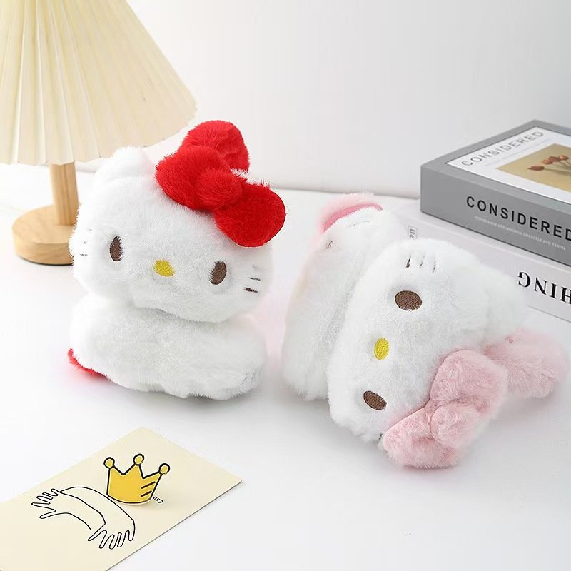 Cute Cartoon Cat Warm Earmuffs Autumn and Winter Foldable Antifreeze Ear protection Plush Earmuffs for Girls to Wear on the Head