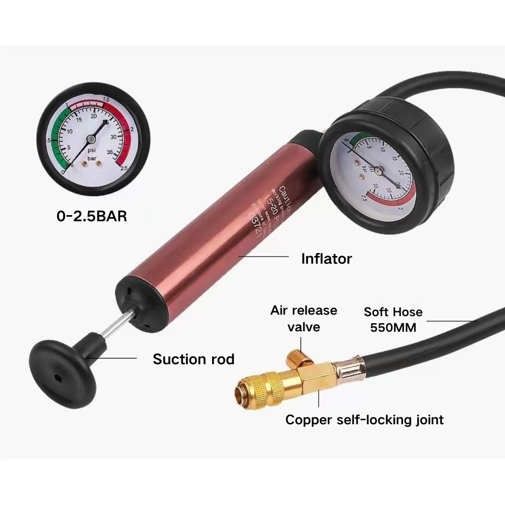 WZAUTO 28Pcs Auto Water Tank Pressure Leak Test Tool Pressurizer Antifreeze Replacement Filler Cooling System Leak Test Tool