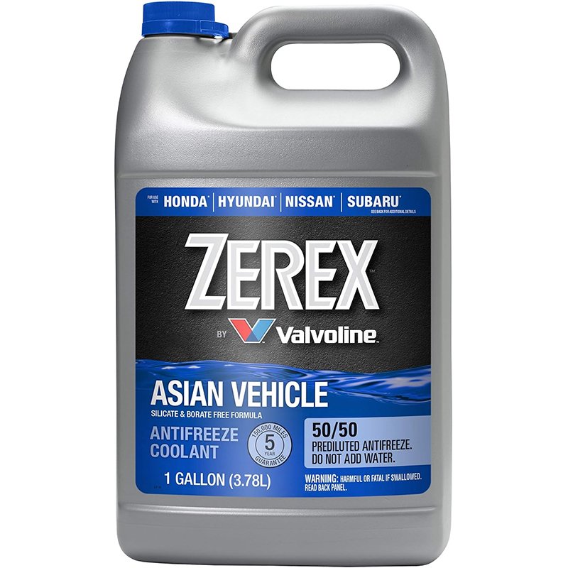Zerex 1 Gallon Prediluted Antifreeze Asian Blue Vehicle 50/50 Coolant for Efficient Cooling