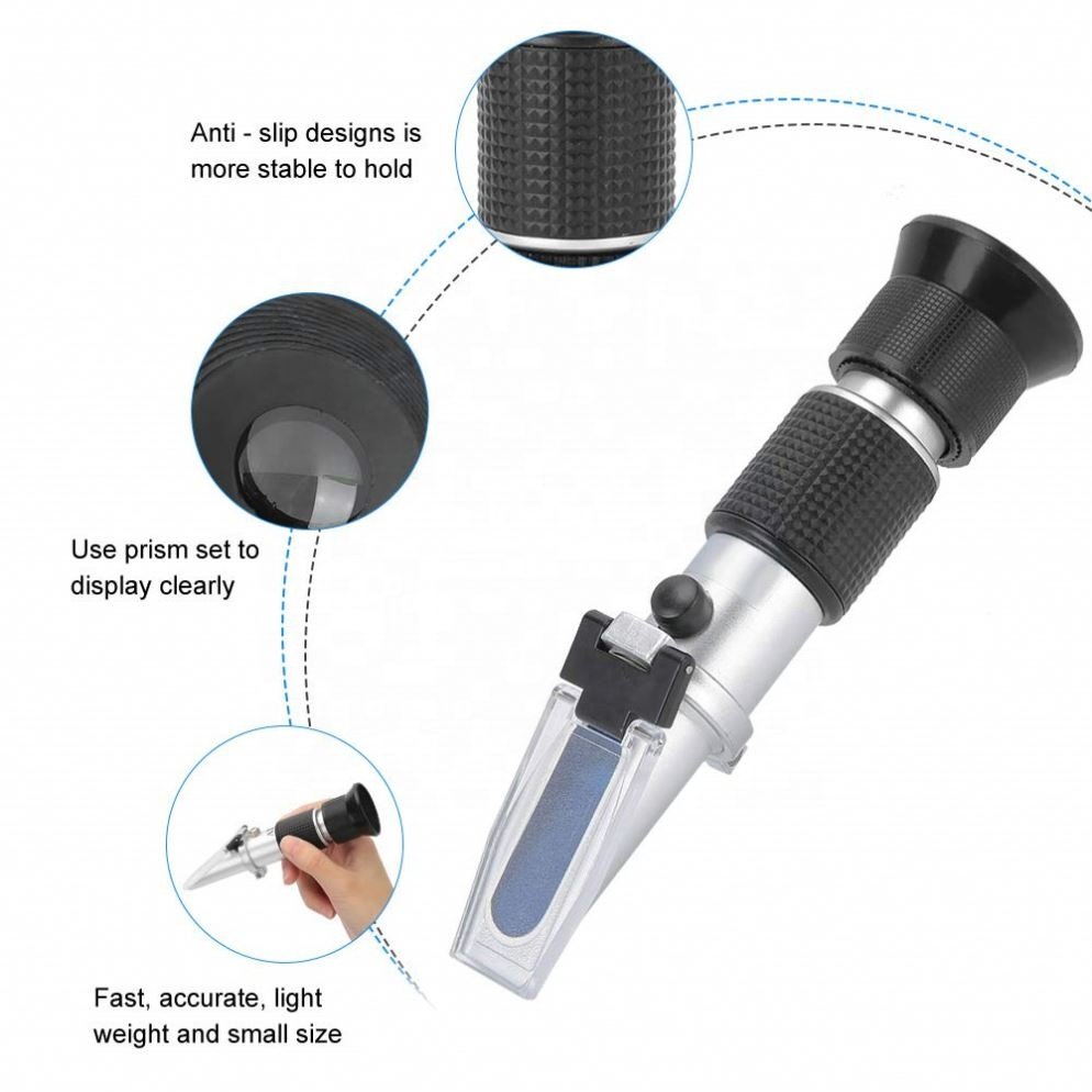 Handheld Antifreeze Freezing Point Meter Concentration Meter Multifunctional Electrolyte Detector Automotive Refractometer
