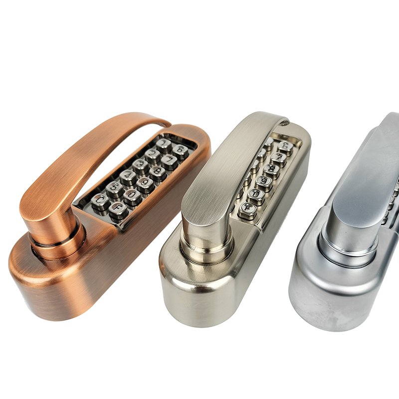 Outdoor Front Gate Lock Aluminum Door Lock Single Latch Mortise Keyless Mechanical Combination Lock