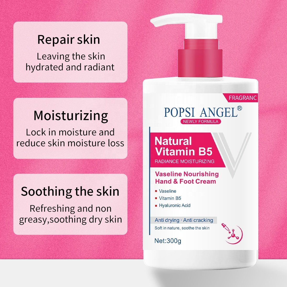 Private Brand Hyaluronic Acid Moisturizing Hand and Foot Cream Vitamin B Anti Drying and Anti Cracking Cream