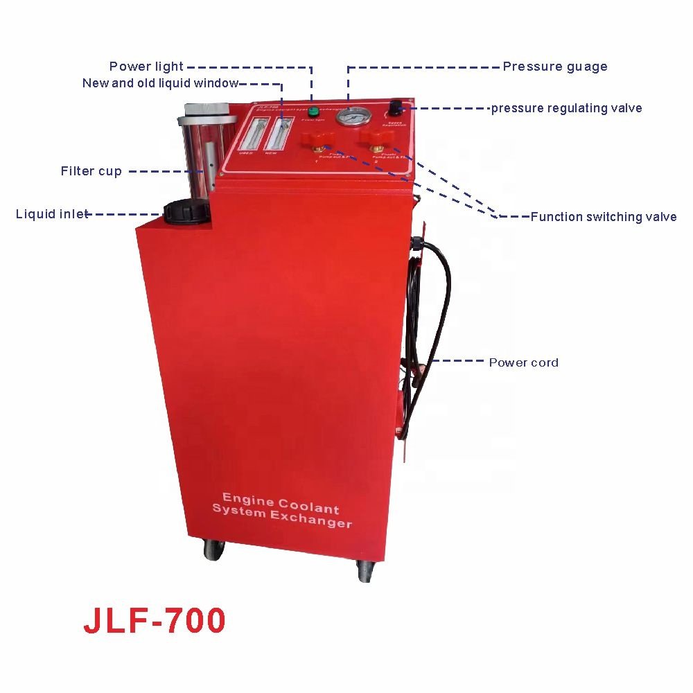 Automatic Coolant Exchange Machine for Cooling System Antifreeze Fluid Radiator Replace Clean Engine JLF 700
