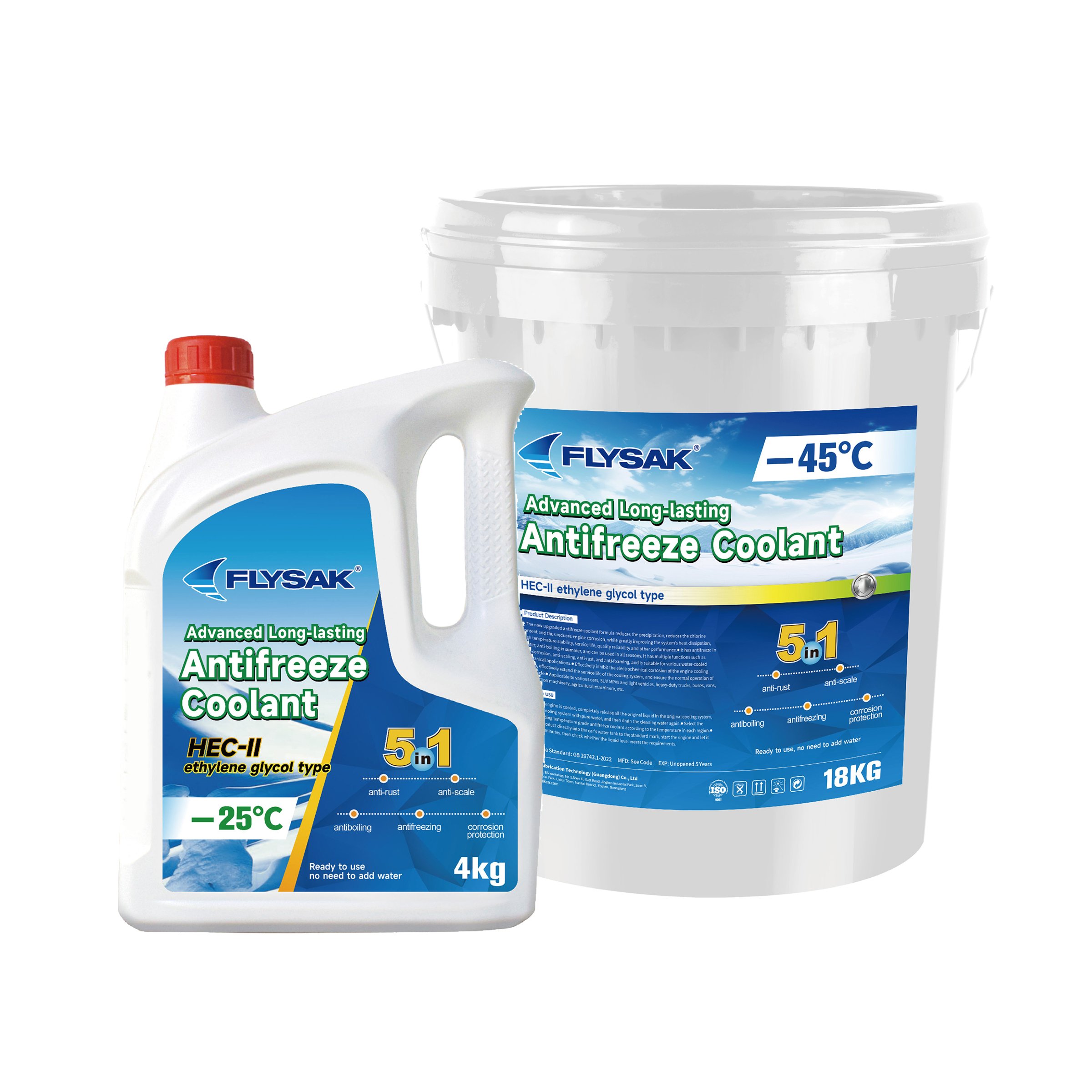 OEM -45°C Organic Synthetic Antifreeze Coolant Multi-Color (Red/Green) High Performance for Cars 2kg/4kg Factory Direct Supply