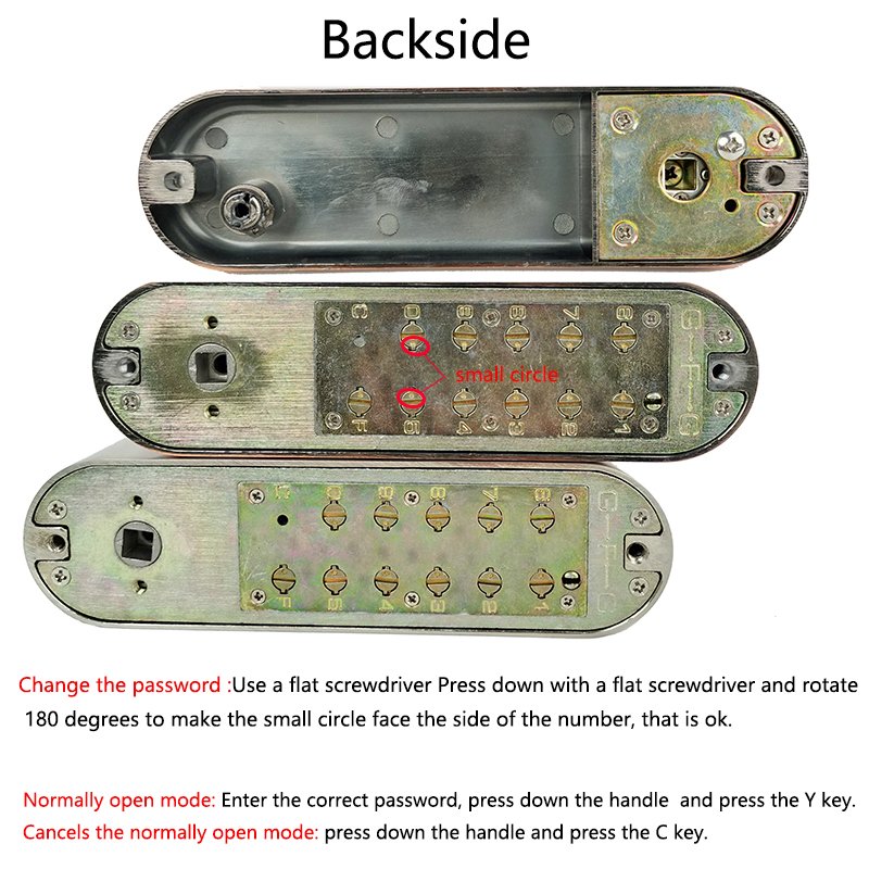Public Gate Door Lock Home Garden Keyless Antifreeze Waterproof Zinc Alloy Mechanical Combination Lock
