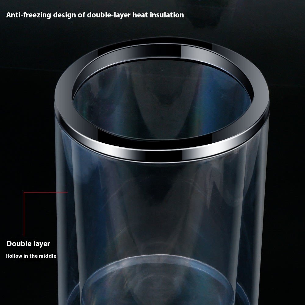Double Layer Plastic Ice Bucket Antifreeze Insulation Straight Design for Beer Champagne Cocktails Refrigeration Beverage Tub