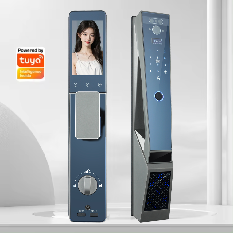 LEZN U9s Tuya Intelligent Door Lock with Camera, Electric Digital Lock, Fingerprint Password Key, Ttlock Fingerprint Door Lock