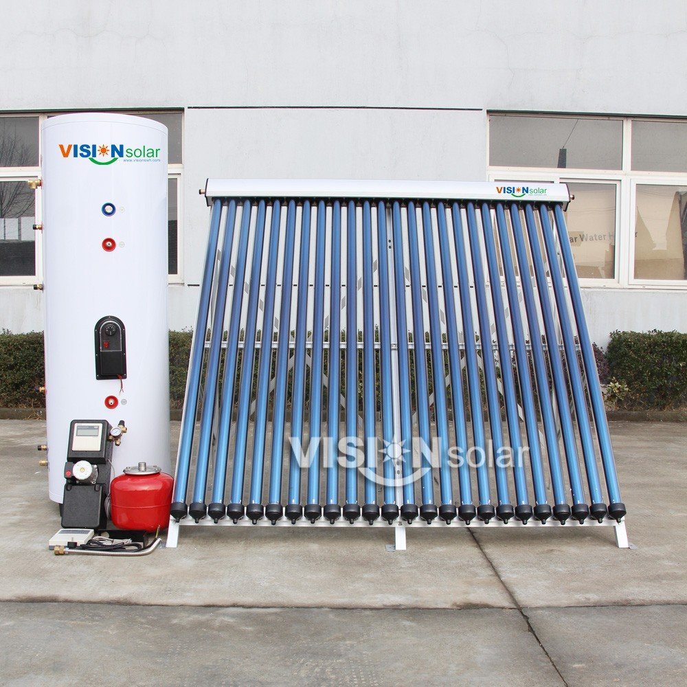 Pressurized Antifreeze Solar Water Heater System with Heat Exchanger for Outdoor Household Garage Use