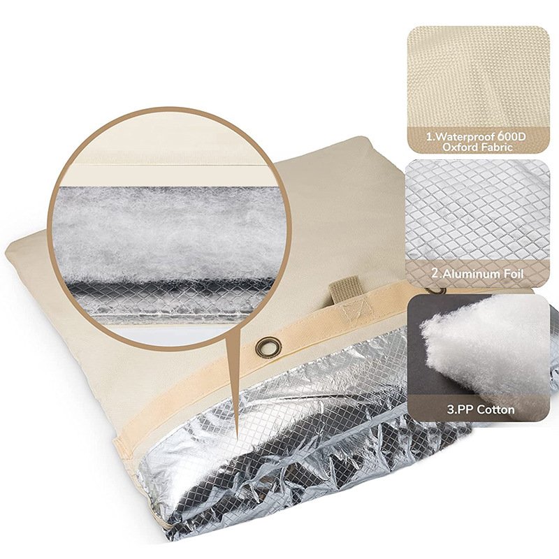 Water Anti Freezing and Icing Protective Sleeve Valvefaucet Khaki Thermal Insulation Bag Water Pipe Freezing Cover