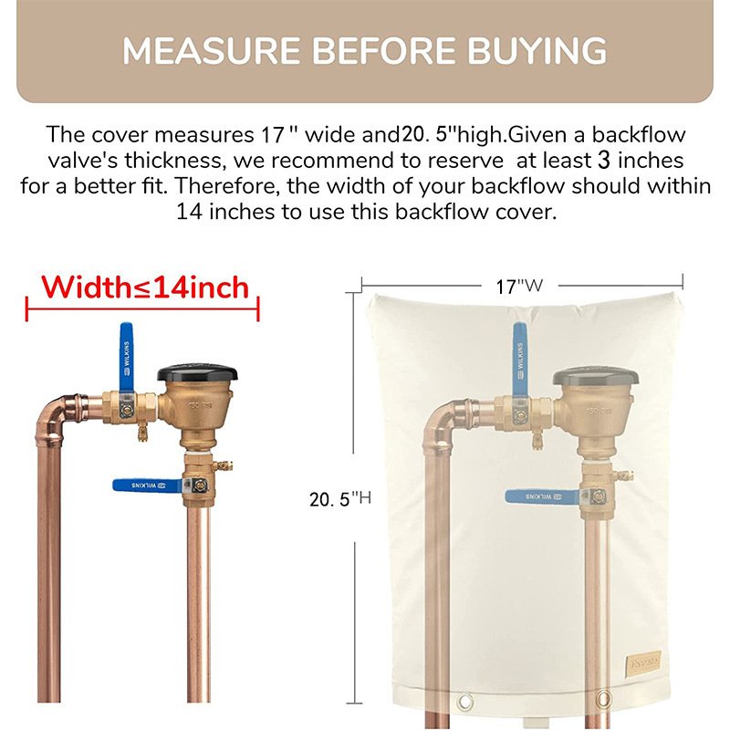 Water Anti Freezing and Icing Protective Sleeve Valvefaucet Khaki Thermal Insulation Bag Water Pipe Freezing Cover