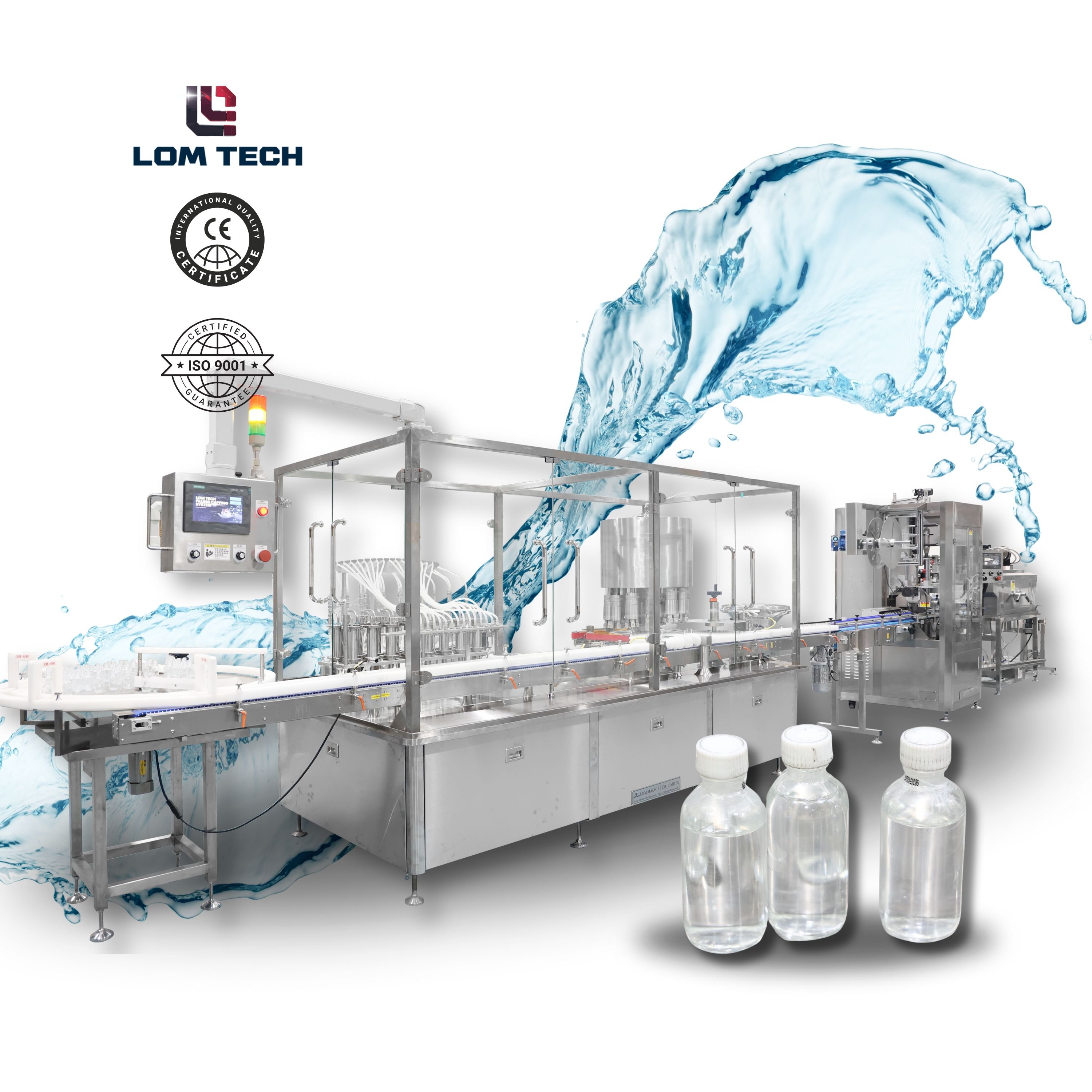 Solidpack Gas Treatment Antifreeze Fluid Full Automatic Servo Motor Oil Filling Machine Bottling Plant
