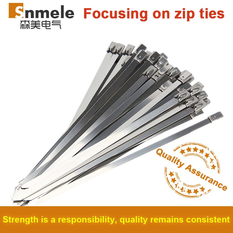 Wholesale Stainless Steel Long Metal Zip Cable Ties Antifreeze Stainless Steel Zip Ties