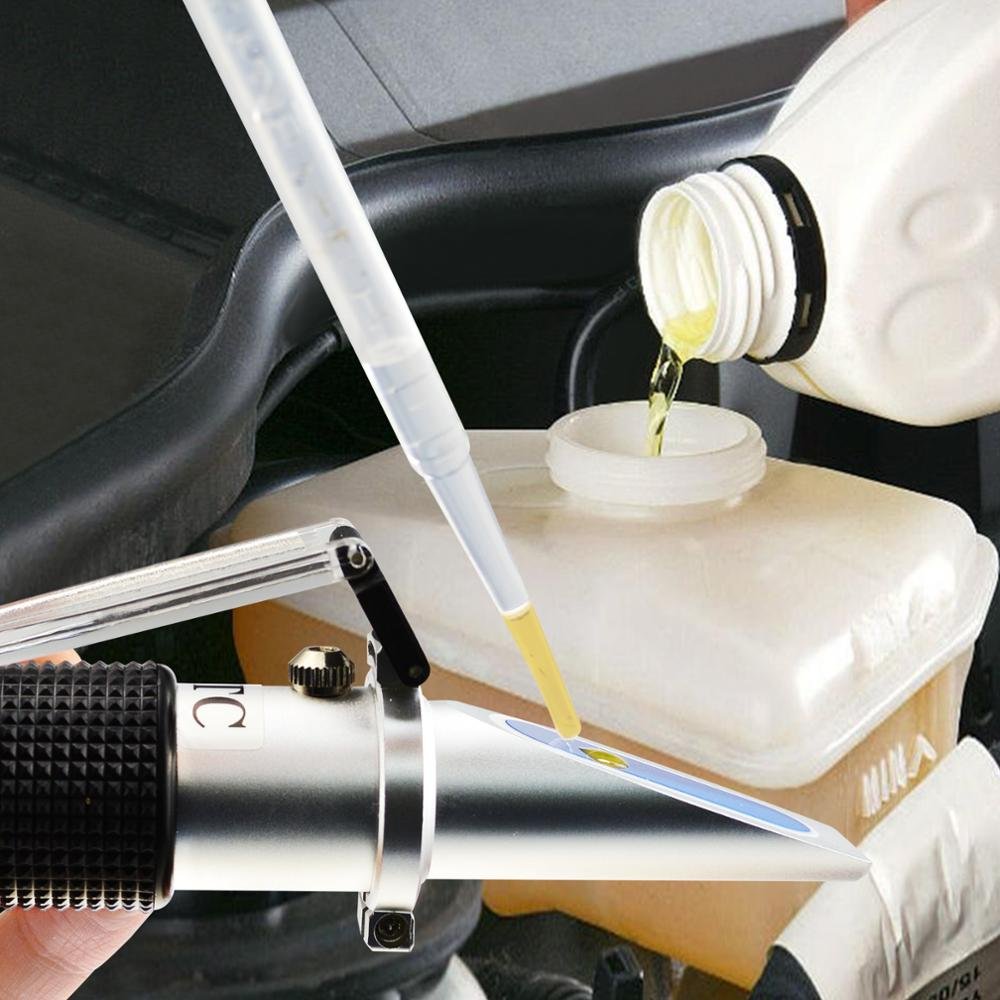 6-in-1 Automotive Car Refractometer ATC for Adblue/ Antifreeze/ Battery Acid/ Windshield Fluid Propylene Ethylene Glycol