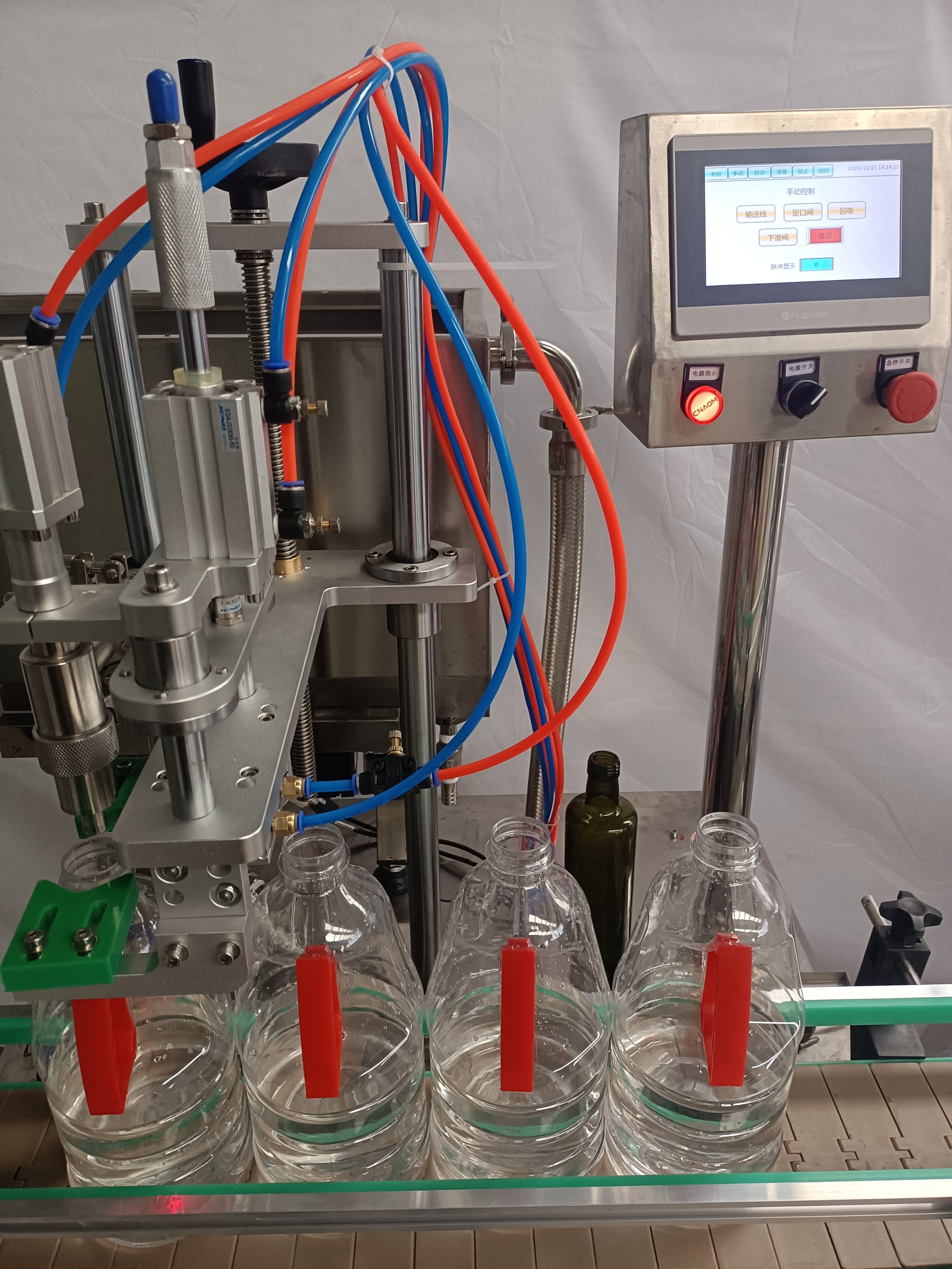 Automatic Linear Beverages Filling Production Line Water and Viscous Liquid for Shampoo Chemicals in Vial and Bag Packaging