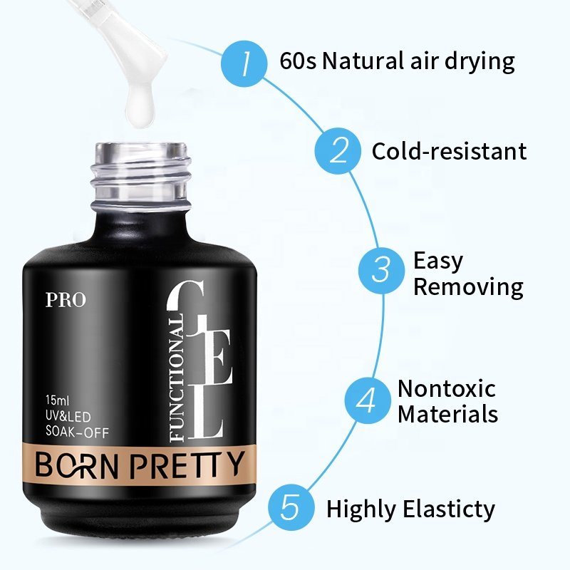 BORN PRETTY 15ml Antifreezing Nail Latex Peel Off Liquid Anti-overflow Glue Nail Edge Protection Nail Care Tool