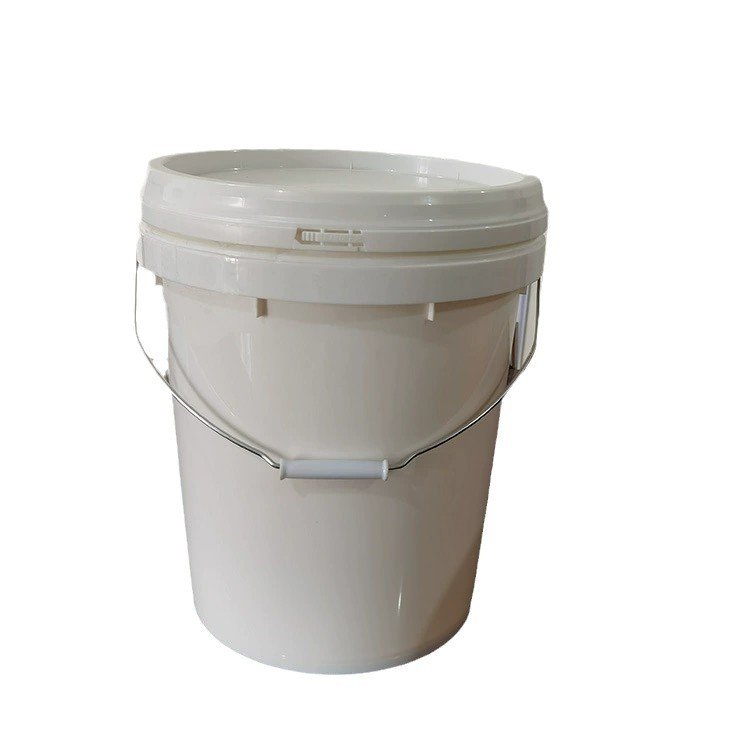 20-Liter Plastic Bucket With Antifreeze Seal Factory Wholesale White Solid Paint Bucket Wall Sealing Lubricating Oil Food Use
