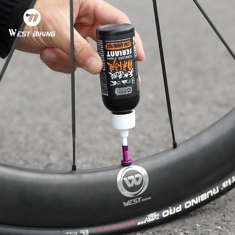WEST BIKING Bike Repair Liquid Natural Latex Tubeless Sealant Bicycle Repair Tool 60ml Bicycle Tire Repair Liquid