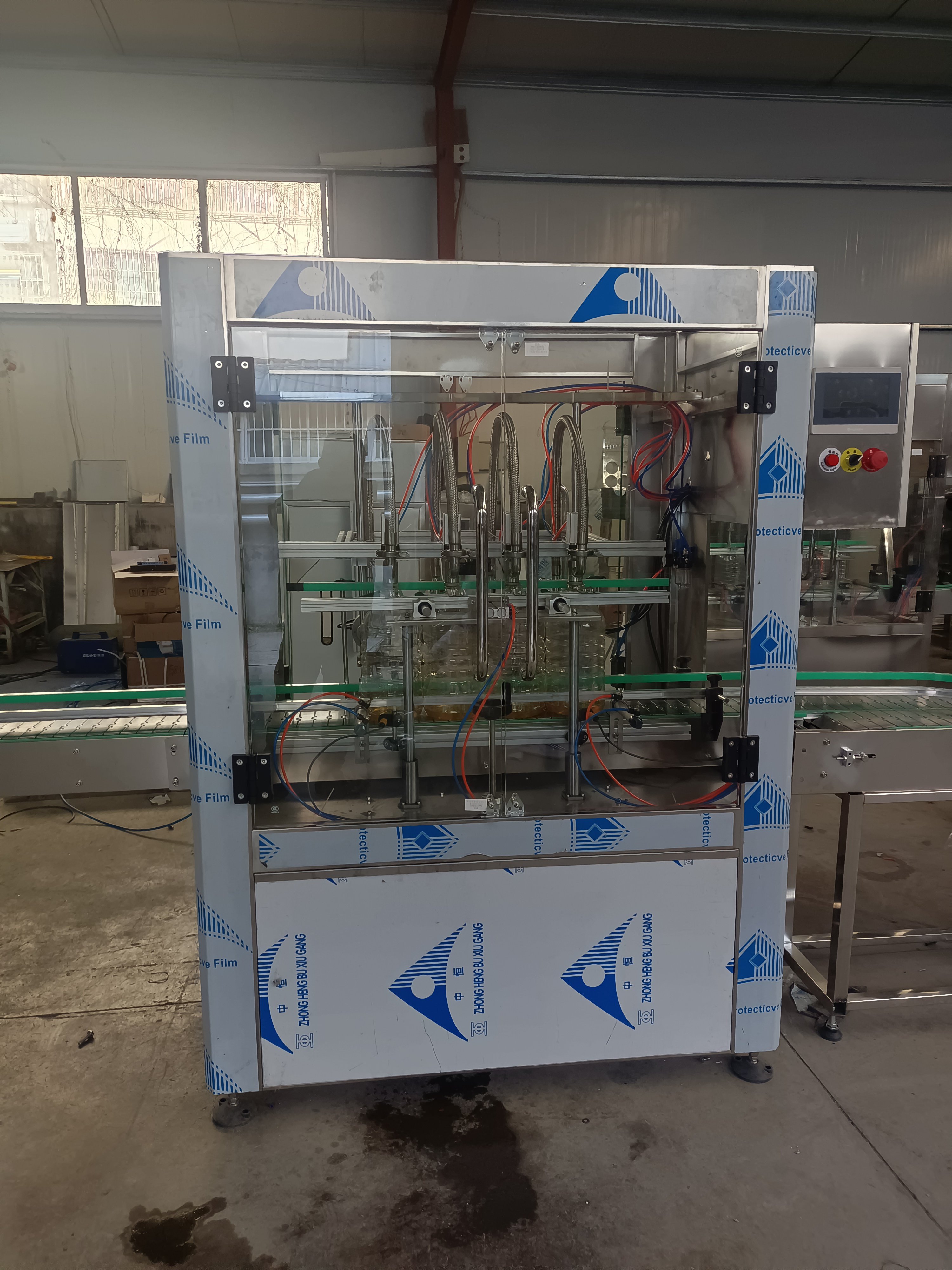 PLC Digital Automatic Production Line Beverage Liquid Filling Capping Labeling Anti-Corrosion Features Olive Oil Edible Oil