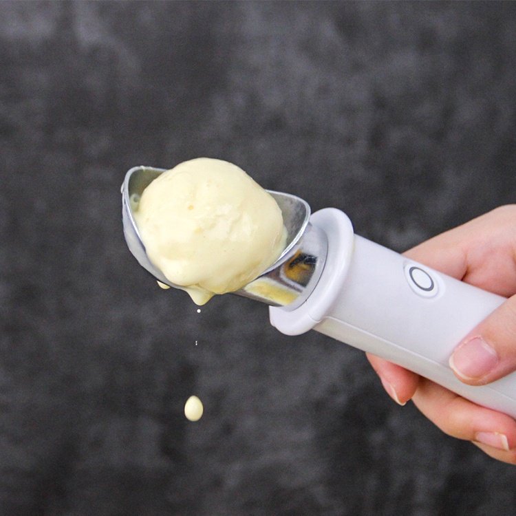 Ergonomic Shovel Spoon White Heated Antifreeze Hot Ice Cream Scoop Ice Warm with Comfortable Handle