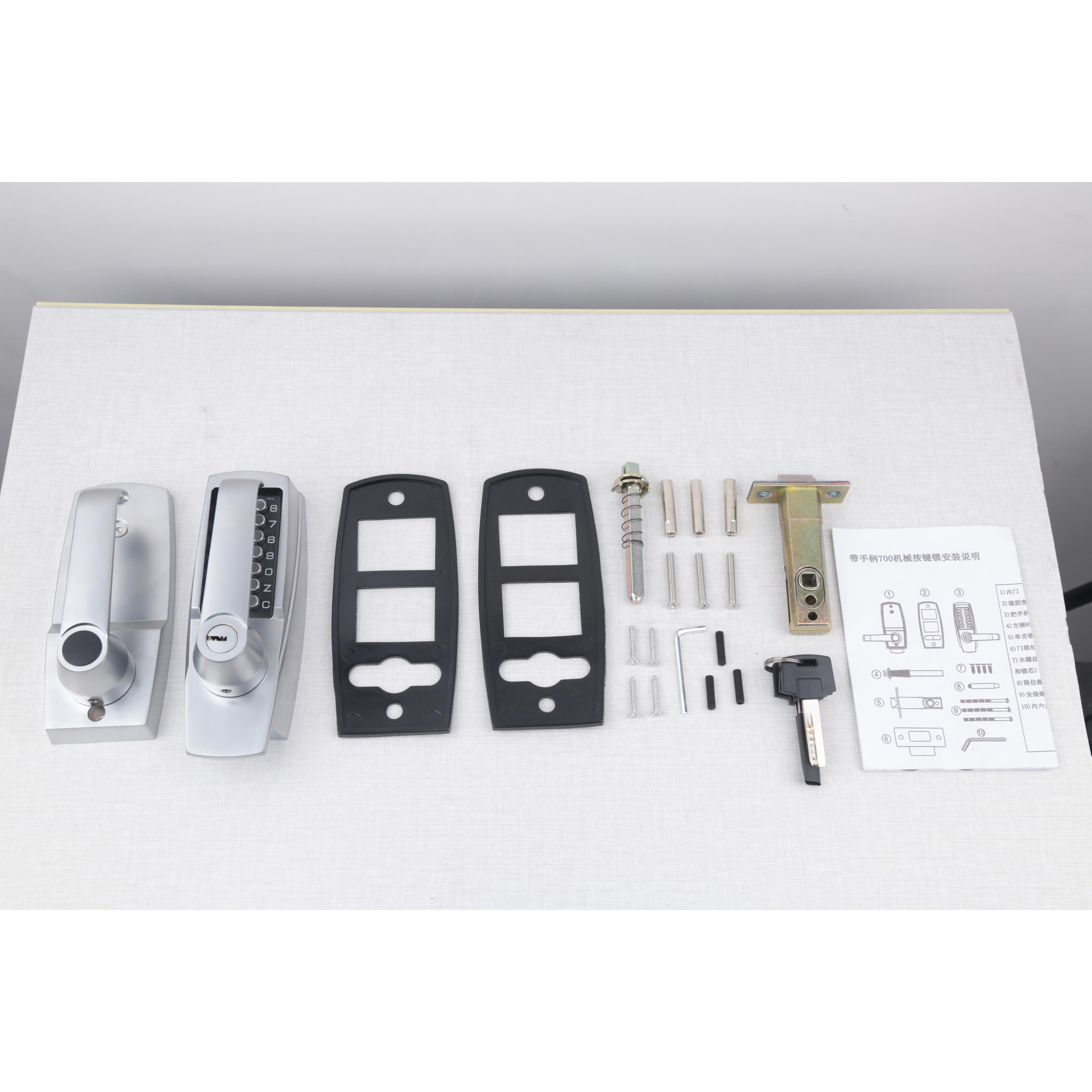 Outdoor Door Lock Waterproof Antifreeze Push Button Mechanical Password Lock Cabinet Handle Lock
