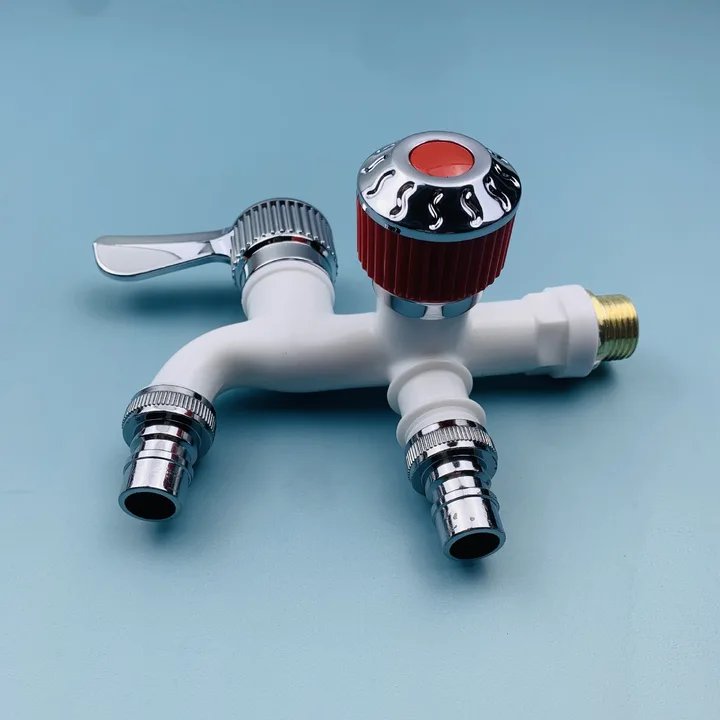 Modern PVC Plastic Material Bathroom PPR Sanitary Ware with Ceramic Tube Hot Single Cold Water Trough Faucet Basin