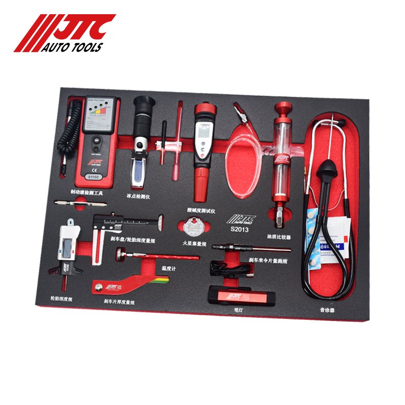 Jtc Auto Repair Special Tools 14-Piece Brake Oil Antifreeze and Brake Pads Maintenance Testing Tool Set Jtcs2013