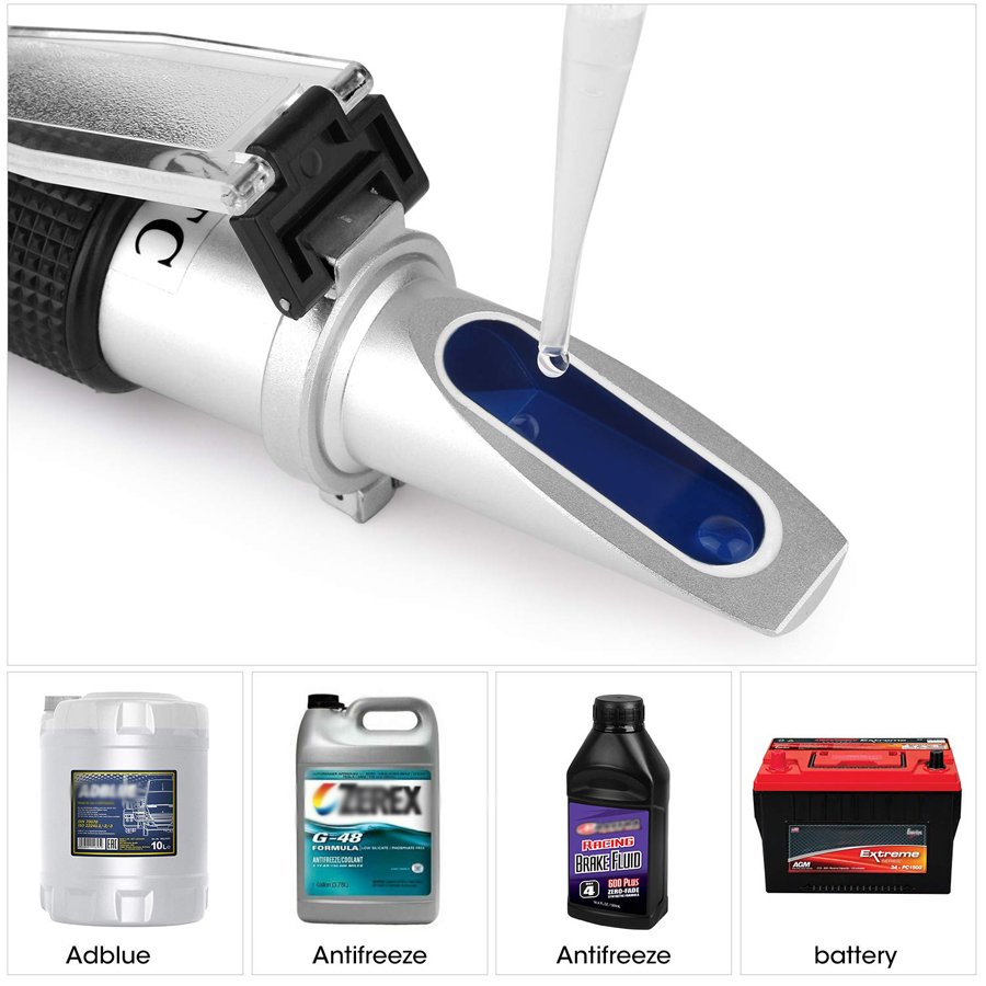 4 in 1 Portable Refractometer Automotive Urea Solution Antifreeze Gravity Coolant Refractormeter Auto Mechanic's Kit