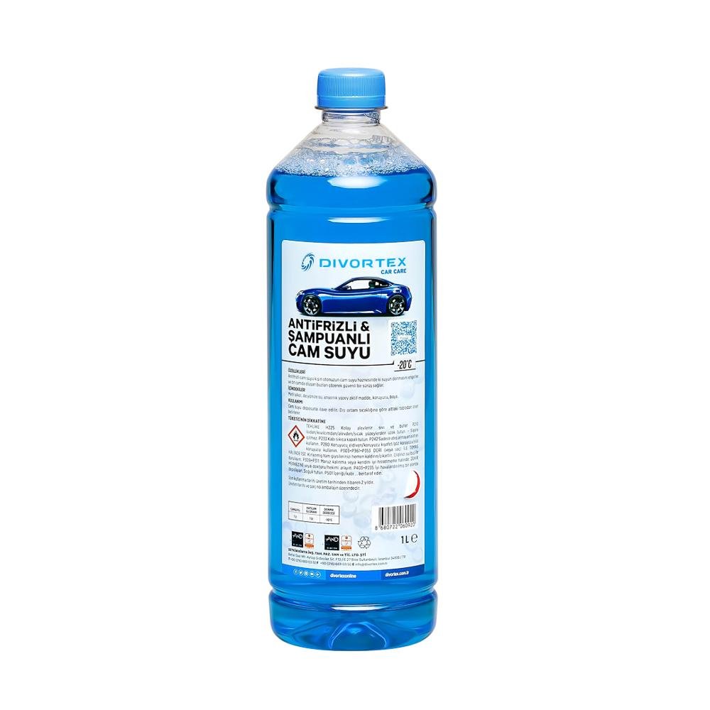 Divortex -30 Windshield Washer Fluid with Antifreeze & Shampoo 1Lt