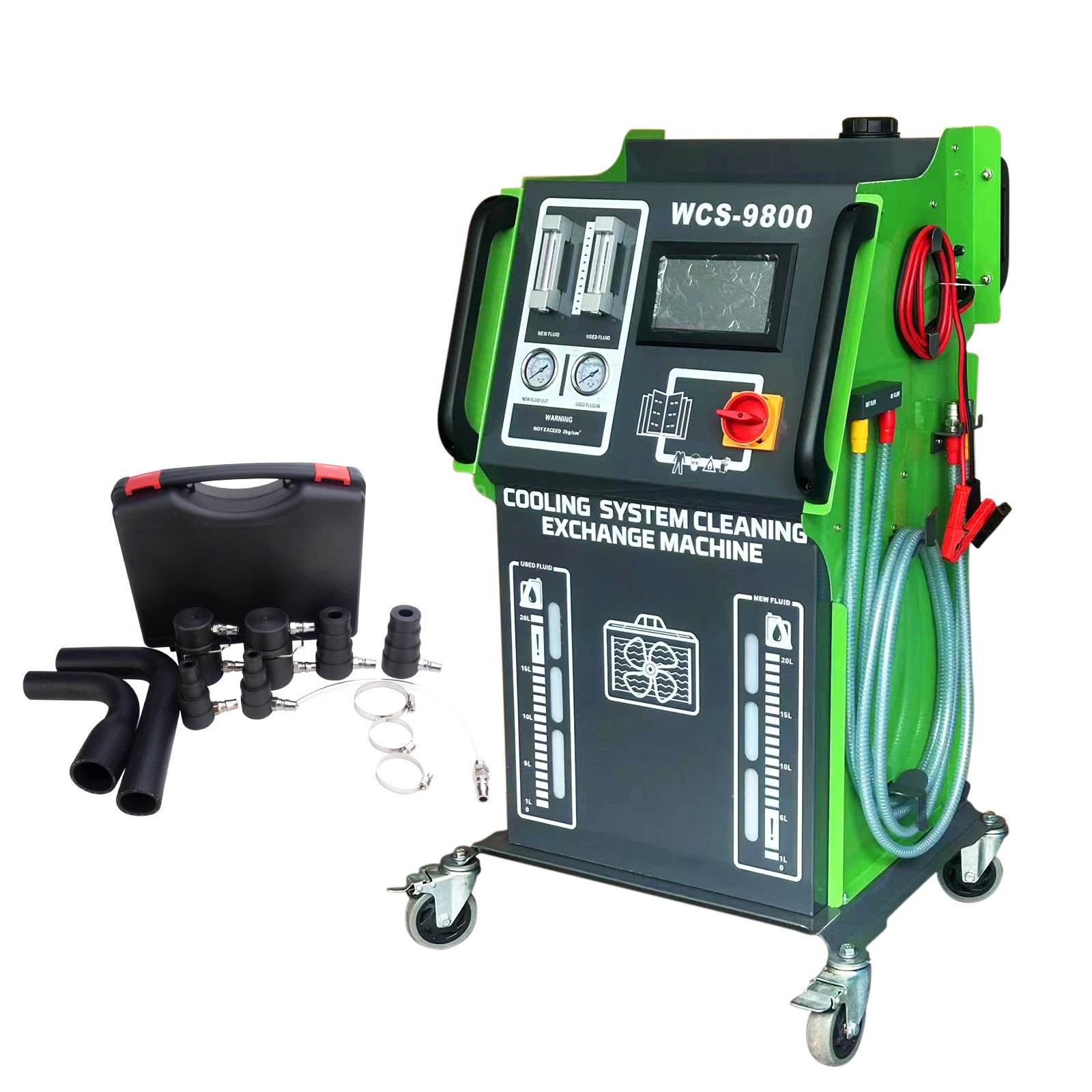 WCS-9800 Automatic Cooling System Flush Antifreeze Fluid Replace Radiator Clean Engine Car Coolant Exchange Machine