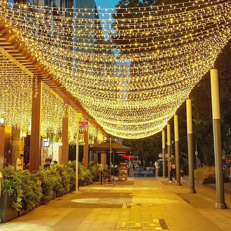 2021 Hotsale LED Deer Star Bell Moon Color Changing Curtain Light Christmas Fairy Lights, Led Light Strings for New Year Home