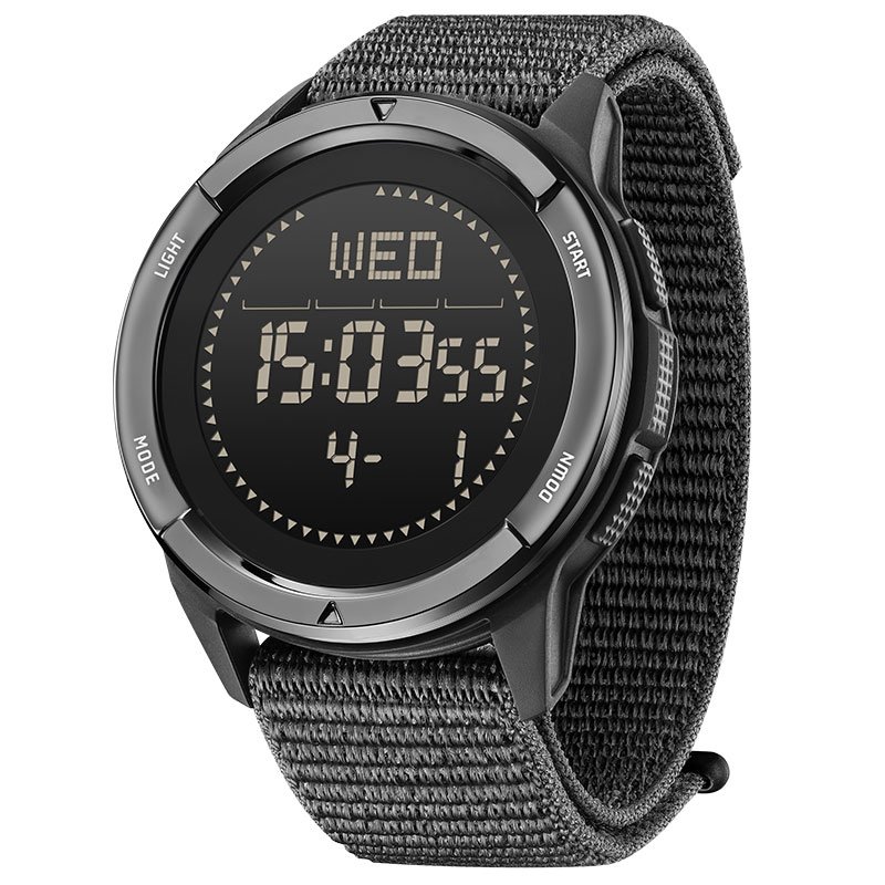 24mm Nylon Sports Outdoor Smart Watch for Men IPS Waterproof Student Watch Step Meter Metronome Compass Carbon Fiber Electronic