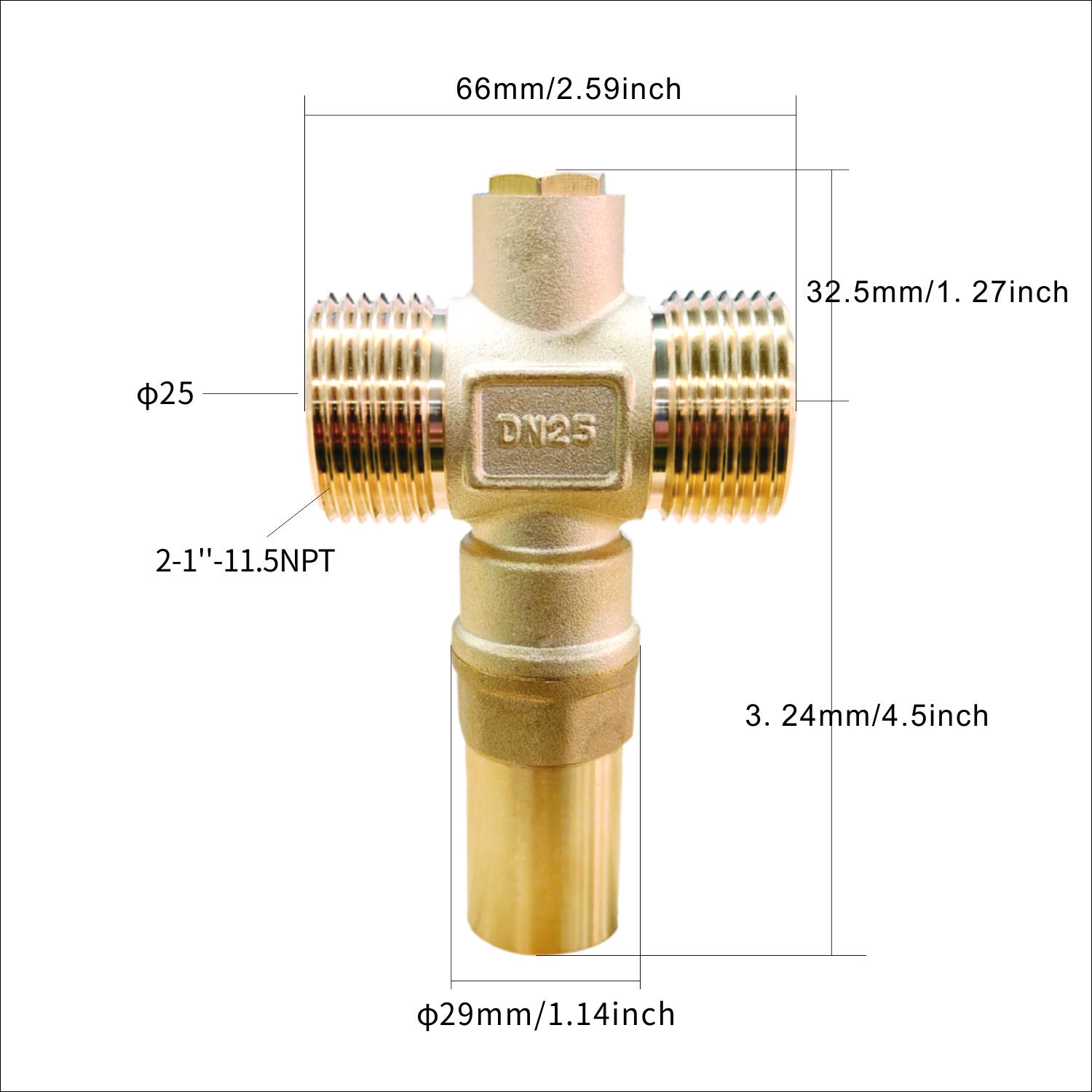 B&H BH-95100 Safety Valve CW617N NPT Thread Anti-freezing Valve for Floor Heating Systems