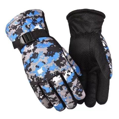 DS32 Thickened Plus Velvet Mountaineering Matten Windproof Warm Riding Padded Glove Winter Outdoor Camouflage Riding Ski Gloves