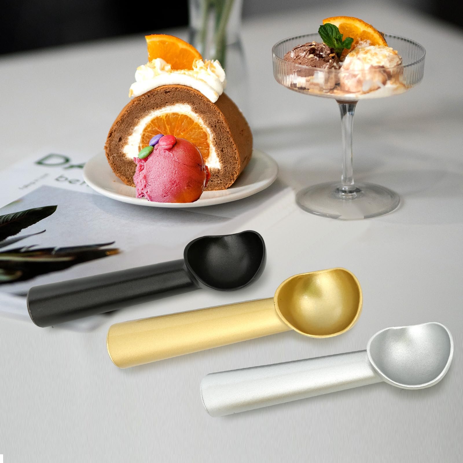 Wholesale Ice Cream Scoop Nonstick Anti-Freeze Professional Watermelon Fruit Scooper Tools Aluminum Alloy Icecream Scoop Spoons