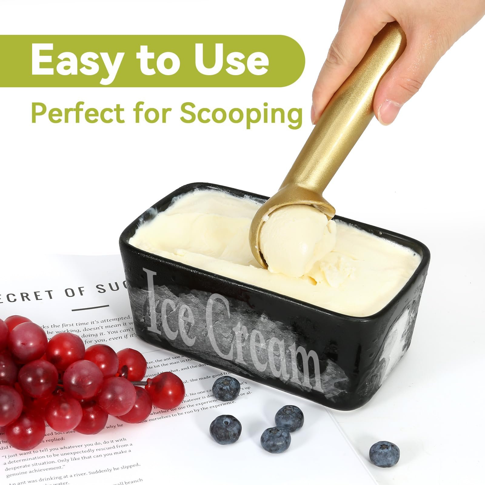 Wholesale Ice Cream Scoop Nonstick Anti-Freeze Professional Watermelon Fruit Scooper Tools Aluminum Alloy Icecream Scoop Spoons