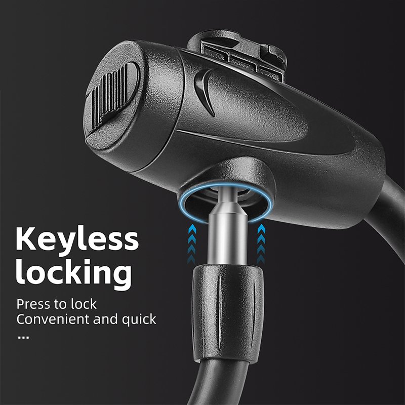WEST BIKING Antifreezing Bicycle Cable Lock Portable Anti-Theft Bike Wire Lock With 2 Keys E-Bike Scooter Motorcycle Safety Lock