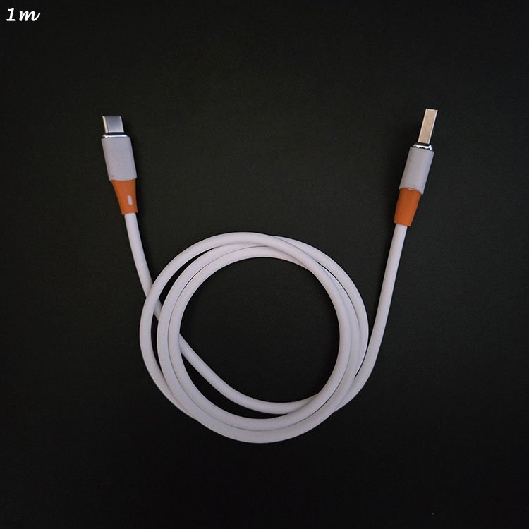 50 Pairs Electroplating Crafts Technology Soft Antifreeze Liquid Silicone USB to Type C Cables