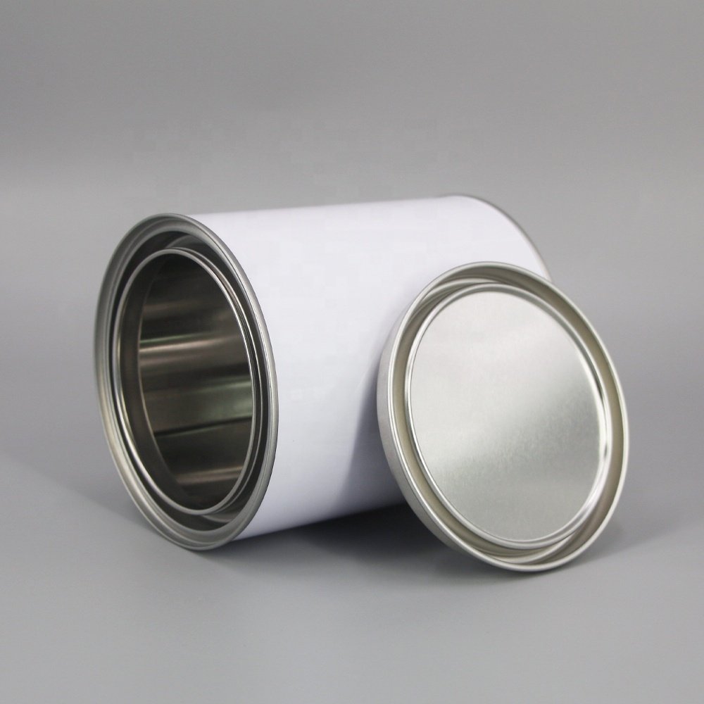 Wholesale 1 Gallon Empty Round Paint Pot Style Metal Round Tin Containers With Open Lids