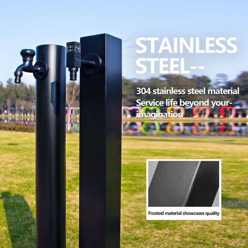 Outdoor Vertical Stainless Steel Antifreeze Pipe Garden Watering Antique All-copper Faucet Villa Courtyard Water Pile