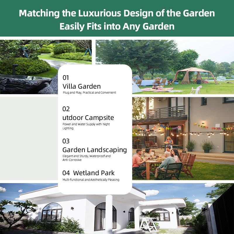 Outdoor Vertical Stainless Steel Antifreeze Pipe Garden Watering Antique All-copper Faucet Villa Courtyard Water Pile