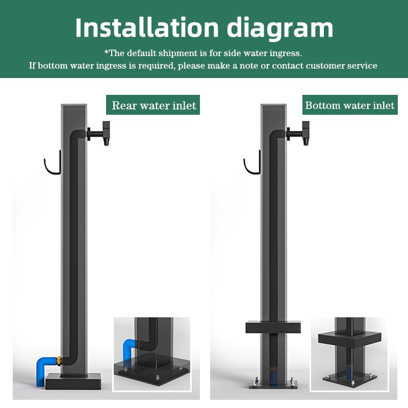 Outdoor Vertical Stainless Steel Antifreeze Pipe Garden Watering Antique All-copper Faucet Villa Courtyard Water Pile