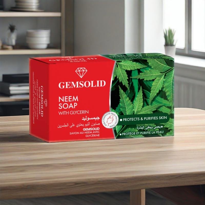 Gemsolid Neem Soap With Glycerin Deeply Nourish and Say Goodbye to Dry Skin