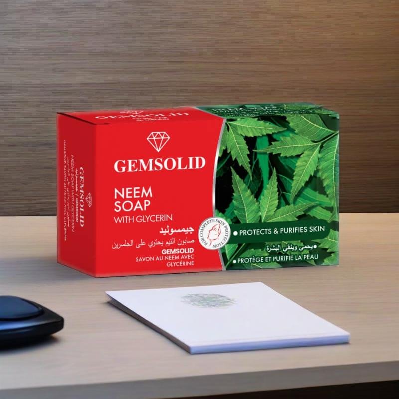Gemsolid Neem Soap With Glycerin Deeply Nourish and Say Goodbye to Dry Skin