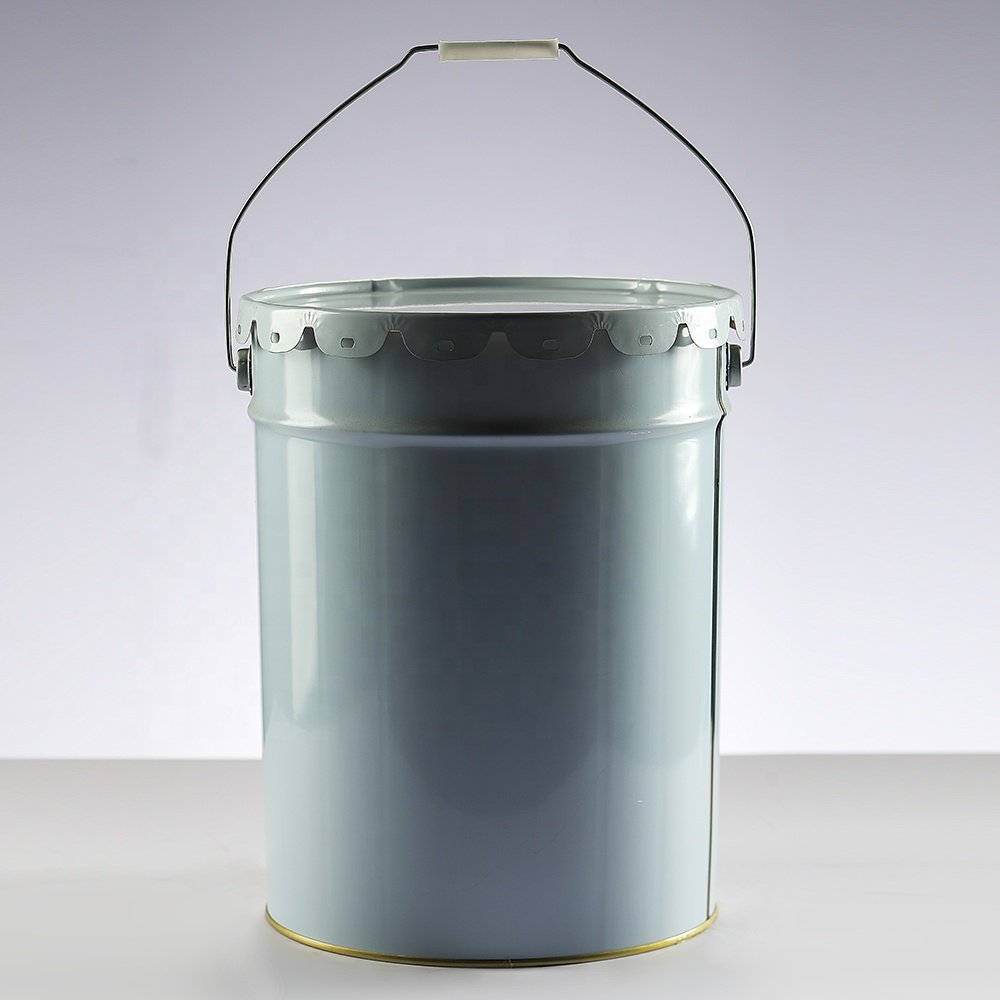 Lock Ring Pail 20 Litre Manufacturer Barrel Customized Round Paint Metal Tin Bucket With Metal Cap