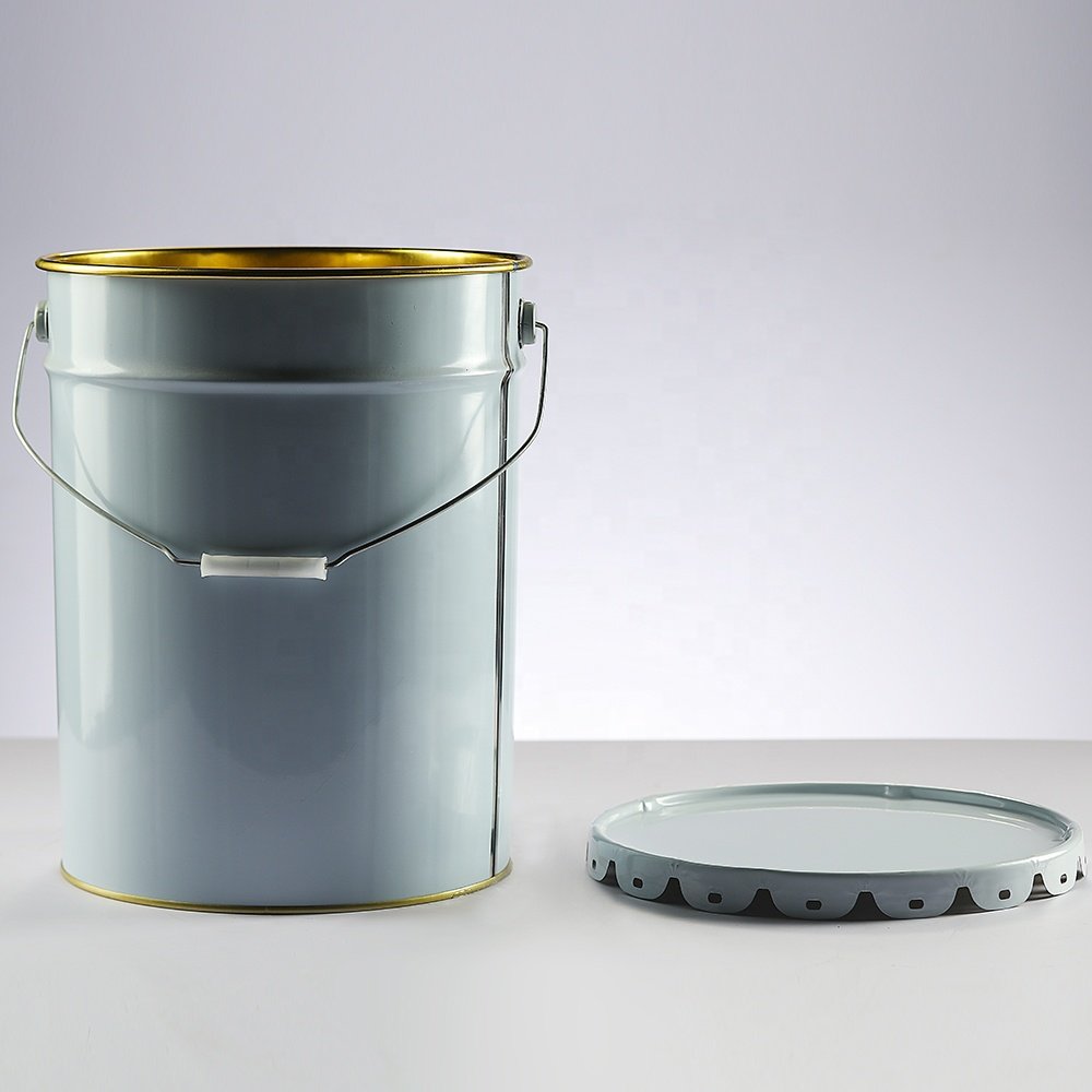 Lock Ring Pail 20 Litre Manufacturer Barrel Customized Round Paint Metal Tin Bucket With Metal Cap